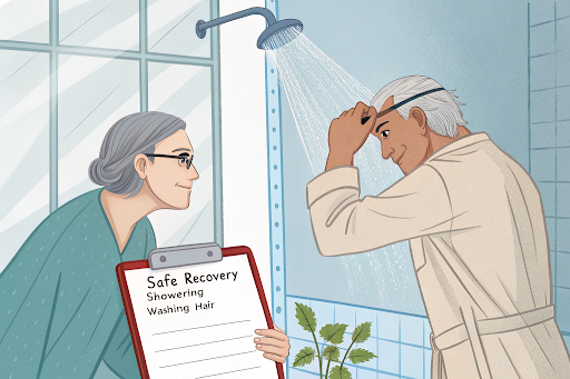 Showering and Washing Hair After Cataract Surgery